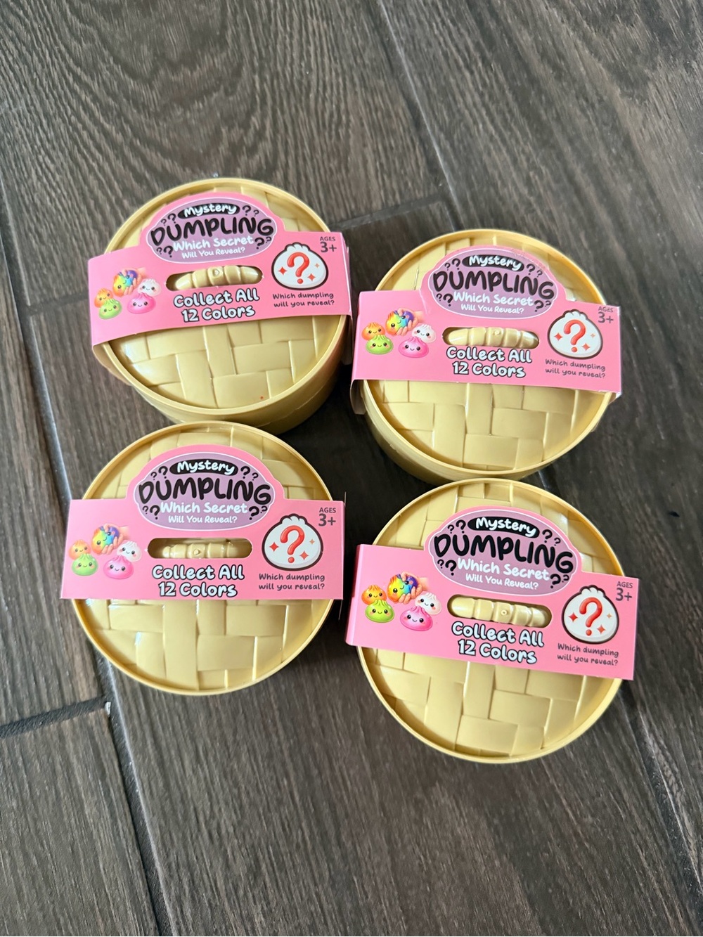 Mystery Dumpling Collectible Toy - Pink & Gold Packaging (Set of 4)